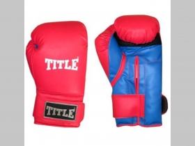 Title, sparingové boxerské rukavice, modročervené